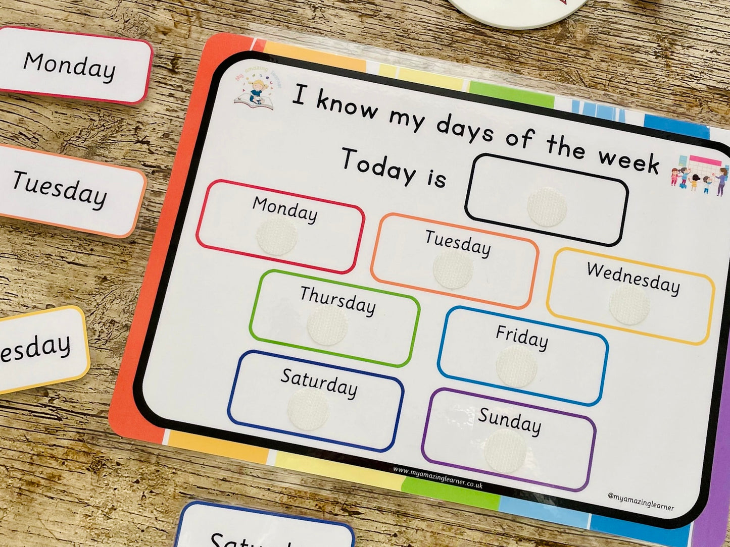 Days of the Week Velcro Mat