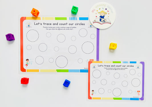 Bubble Trace Laminated Worksheet