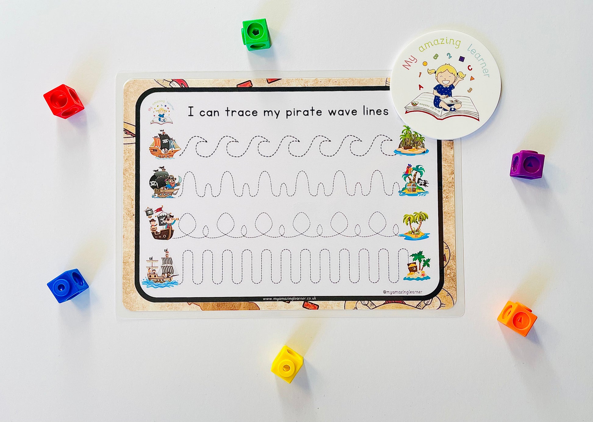 Pirate Graph Worksheet Pirate Line Tracing Laminated Worksheet – My Amazing Learner