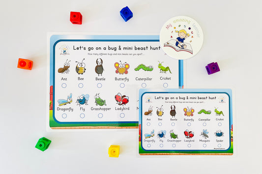 Bug Hunt Laminated Worksheet