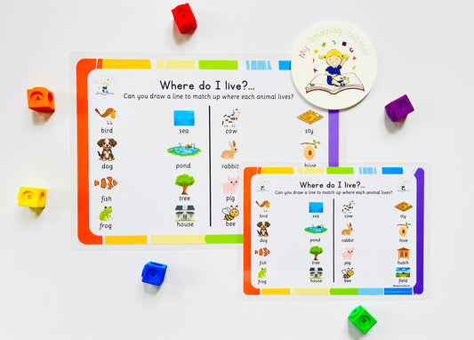 Where Do I Live? Laminated Worksheet